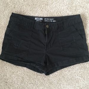 Mossimo Black Distressed Shorts Size 8